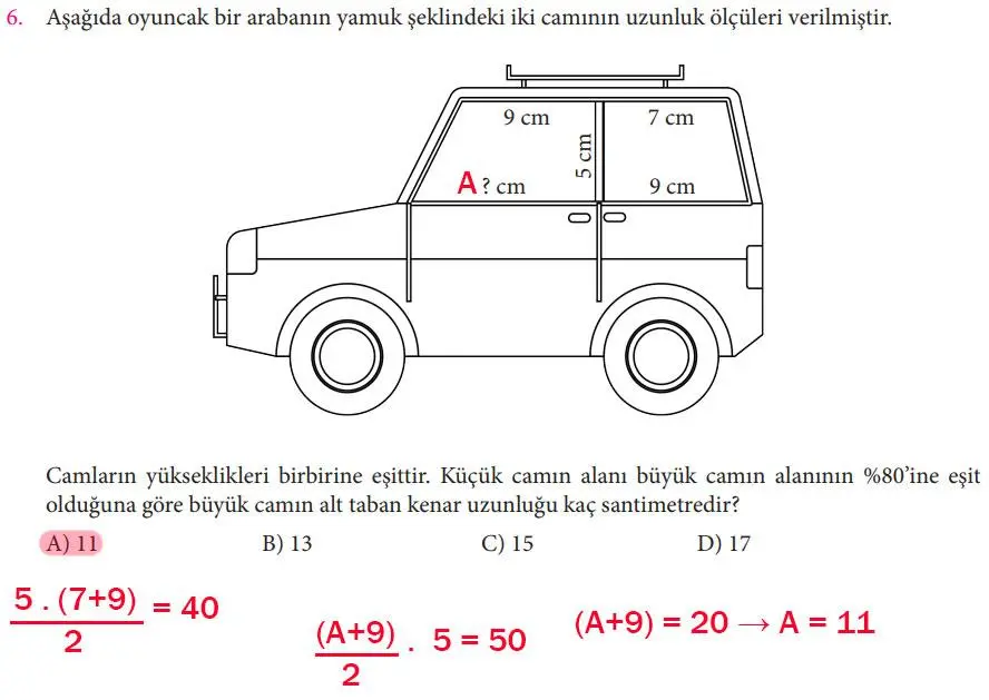 7. Sınıf Matematik Ders Kitabı Sayfa 226 Cevapları MEB Yayınları