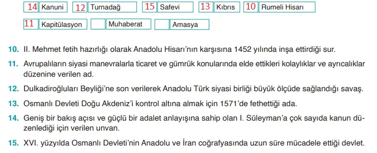 10. Sınıf Tarih Ders Kitabı Sayfa 166 Cevapları MEB Yayınları