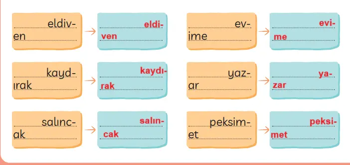 3. Sınıf Türkçe Ders Kitabı Sayfa 42 Cevapları MEB Yayınları