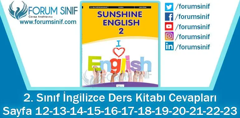 2. Sınıf İngilizce Ders Kitabı 12-13-14-15-16-17-18-19-20-21-22-23. Sayfa Cevapları Hecce Yayıncılık 2. Sınıf İngilizce Ders Kitabı 12-13-14-15-16-17-18-19-20-21-22-23. Sayfa Cevapları Hecce Yayıncılık