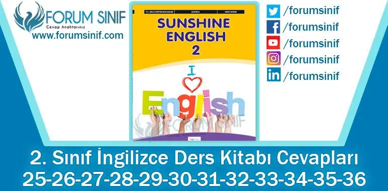 2. Sınıf İngilizce Ders Kitabı 25-26-27-28-29-30-31-32-33-34-35-36. Sayfa Cevapları Hecce Yayıncılık 2. Sınıf İngilizce Ders Kitabı 25-26-27-28-29-30-31-32-33-34-35-36. Sayfa Cevapları Hecce Yayıncılık