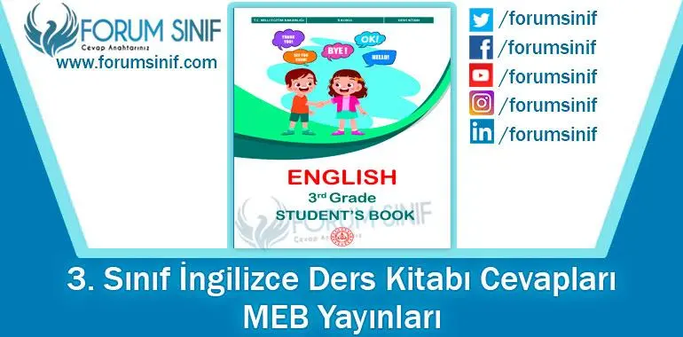 3. Sınıf İngilizce Ders Kitabı Cevapları MEB Yayınları