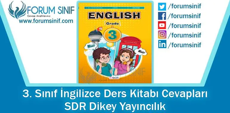 3. Sınıf İngilizce Ders Kitabı Cevapları SDR Dikey Yayıncılık