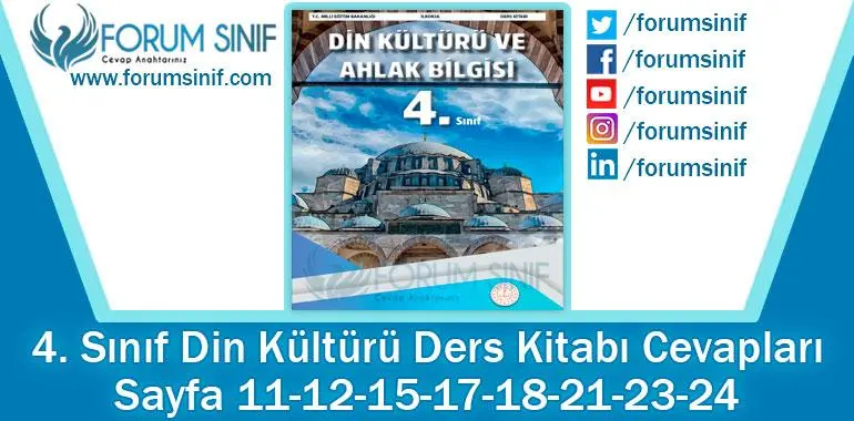4. Sınıf Din Kültürü Ders Kitabı Sayfa 11-12-15-17-18-21-23-24 Cevapları MEB Yayınları 4. Sınıf Din Kültürü Ders Kitabı Sayfa 11-12-15-17-18-21-23-24 Cevapları MEB Yayınları