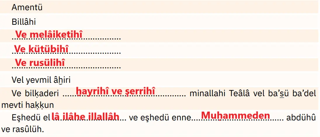 4. Sınıf Din Kültürü Ders Kitabı Sayfa 61 Cevapları SDR İpekyolu Yayıncılık