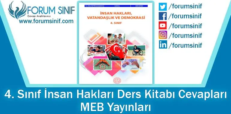 4. Sınıf İnsan Hakları Ders Kitabı Cevapları MEB Yayınları 2025 4. Sınıf İnsan Hakları Ders Kitabı Cevapları MEB Yayınları 2024