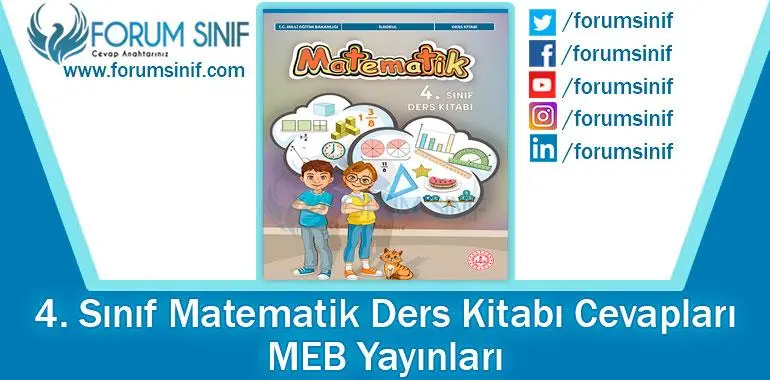 4. Sınıf Matematik Ders Kitabı Cevapları MEB Yayınları 2024