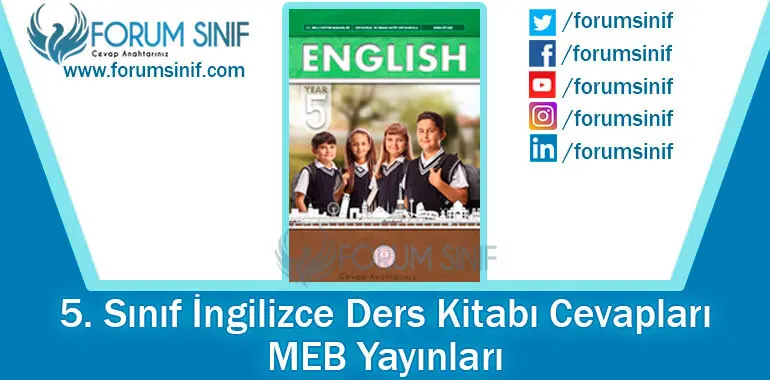 5. Sınıf İngilizce Ders Kitabı Cevapları MEB Yayınları