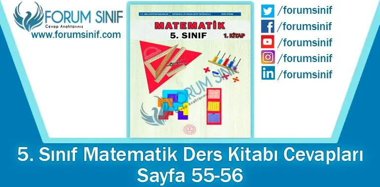 5. Sınıf Matematik Ders Kitabı 55-56. Sayfa Cevapları MEB Yayınları