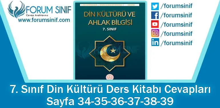 7. Sınıf Din Kültürü Ders Kitabı 34-35-36-37-38-39. Sayfa Cevapları MEB Yayınları 7. Sınıf Din Kültürü Ders Kitabı 34-35-36-37-38-39. Sayfa Cevapları MEB Yayınları