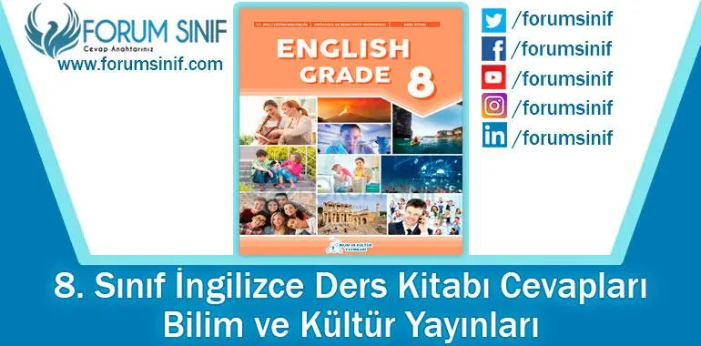 8. Sınıf İngilizce Ders Kitabı Cevapları Bilim ve Kültür Yayınları 2025 8. Sınıf İngilizce Ders Kitabı Cevapları Bilim ve Kültür Yayınları 2024