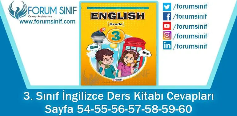 3. Sınıf İngilizce Ders Kitabı 54-55-56-57-58-59-60. Sayfa Cevapları SDR Dikey Yayıncılık 3. Sınıf İngilizce Ders Kitab 54-55-56-57-58-59-60. Sayfa Cevapları SDR Dikey Yayıncılık
