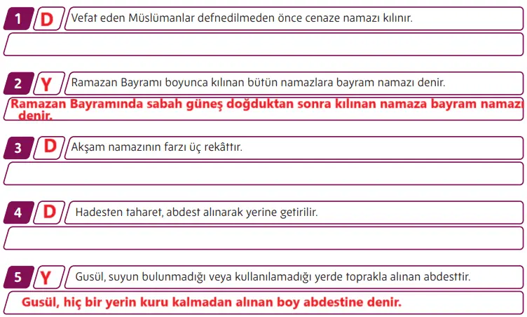 5. Sınıf Din Kültürü Ders Kitabı Sayfa 70-74-75-77-79-80-81. Cevapları MEB Yayınları 5. Sınıf Din Kültürü Ders Kitabı Sayfa 80-81 Cevapları MEB Yayınları