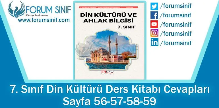 7. Sınıf Din Kültürü Ders Kitabı 56-57-58-59. Sayfa Cevapları Erkad Yayıncılık 7. Sınıf Din Kültürü Ders Kitabı 56-57-58-59. Sayfa Cevapları Erkad Yayıncılık