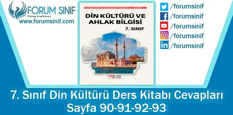 7. Sınıf Din Kültürü Ders Kitabı 90-91-92-93. Sayfa Cevapları Erkad Yayıncılık 7. Sınıf Din Kültürü Ders Kitabı 90-91-92-93. Sayfa Cevapları Erkad Yayıncılık
