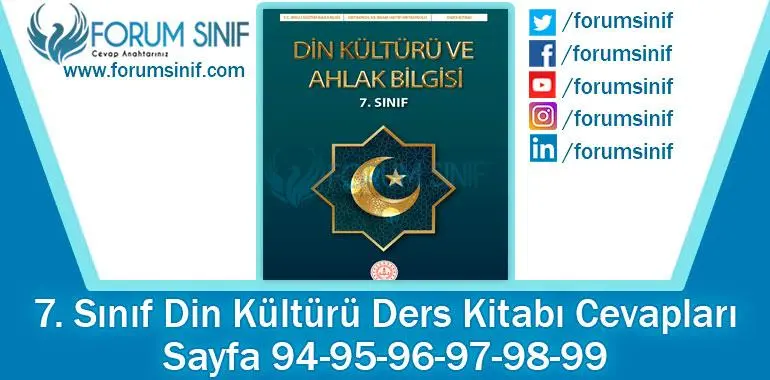 7. Sınıf Din Kültürü Ders Kitabı 94-95-96-97-98-99. Sayfa Cevapları MEB Yayınları 7. Sınıf Din Kültürü Ders Kitabı 94-95-96-97-98-99. Sayfa Cevapları MEB Yayınları