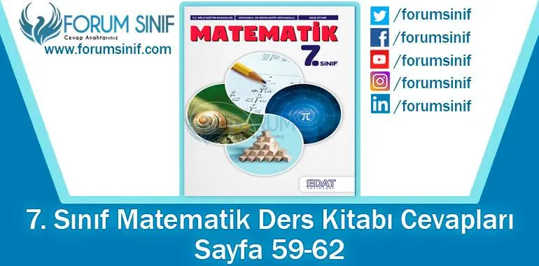 7. Sınıf Matematik Ders Kitabı 59-62. Sayfa Cevapları EDAT Yayınları 7. Sınıf Matematik Ders Kitabı 59-62. Sayfa Cevapları EDAT Yayınları