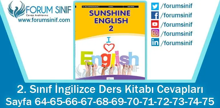 2. Sınıf İngilizce Ders Kitabı 64-65-66-67-68-69-70-71-72-73-74-75. Sayfa Cevapları Hecce Yayıncılık