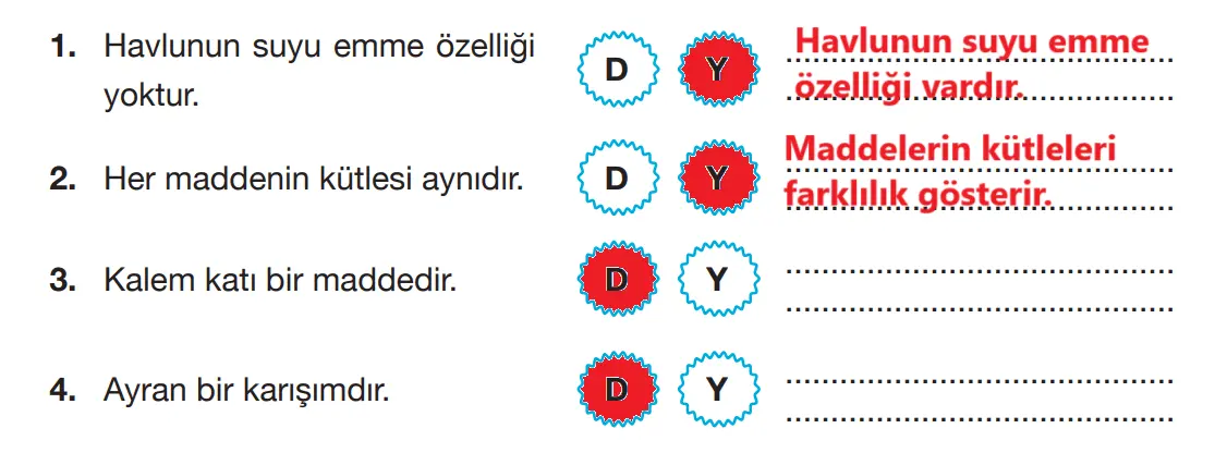 4. Sınıf Fen Bilimleri Ders Kitabı Sayfa 159 Cevapları Pasifik Yayıncılık