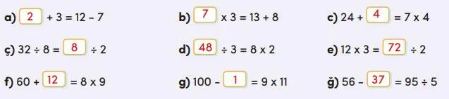 4. Sınıf Matematik Ders Kitabı Sayfa 113 Cevapları MEB Yayınları