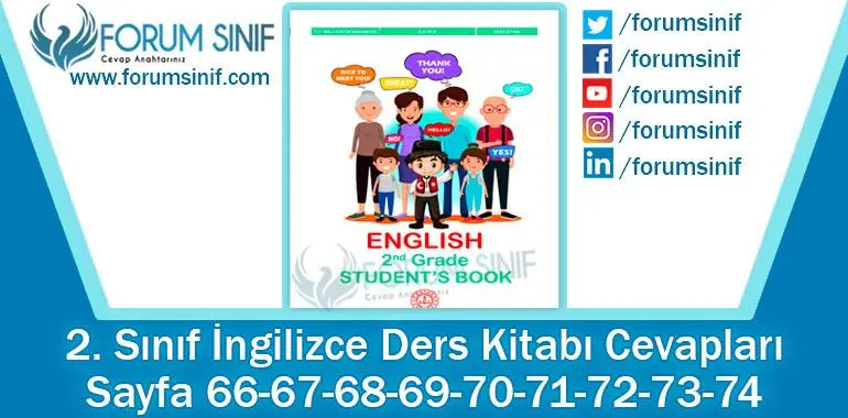 2. Sınıf İngilizce Ders Kitabı 66-67-68-69-70-71-72-73-74. Sayfa Cevapları MEB Yayınları