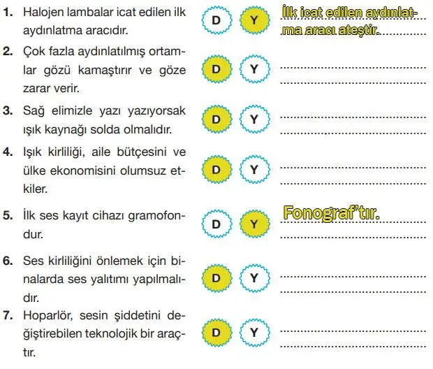 4. Sınıf Fen Bilimleri Ders Kitabı Sayfa 196 Cevapları Pasifik Yayıncılık