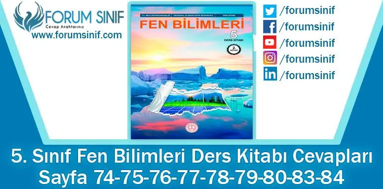 5. Sınıf Fen Bilimleri Ders Kitabı Sayfa 74-75-76-77-78-79-80-83-84. Cevapları MEB Yayınları 5. Sınıf Fen Bilimleri Ders Kitabı Sayfa 74-75-76-77-78-79-80-83-84. Cevapları MEB Yayınları