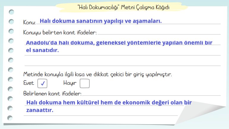 5. Sınıf Türkçe Ders Kitabı Sayfa 39 Cevapları MEB Yayınları