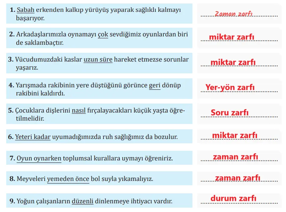 7. Sınıf Türkçe Ders Kitabı Sayfa 223 Cevapları MEB Yayınları