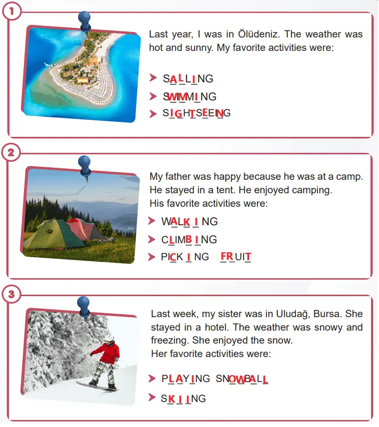 6. Sınıf İngilizce Ders Kitabı Sayfa 78 Cevapları MEB Yayınları