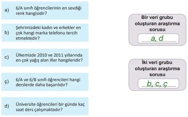 6. Sınıf Matematik Ders Kitabı Sayfa 202 Cevapları MEB Yayınları