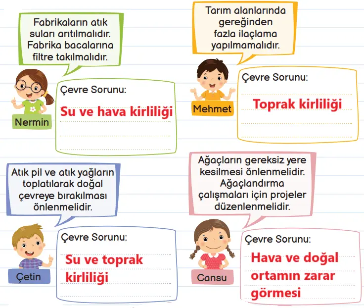 3. Sınıf Fen Bilimleri Ders Kitabı Sayfa 174-175-176-178-180-181-182-184. Cevapları MEB Yayınları 3. Sınıf Fen Bilimleri Ders Kitabı Sayfa 184 Cevapları MEB Yayınları