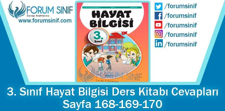 3. Sınıf Hayat Bilgisi Ders Kitabı Sayfa 168-169-170. Cevapları SDR İpekyolu Yayıncılık