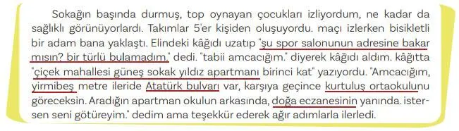 5. Sınıf Türkçe Ders Kitabı Sayfa 134 Cevapları MEB Yayınları