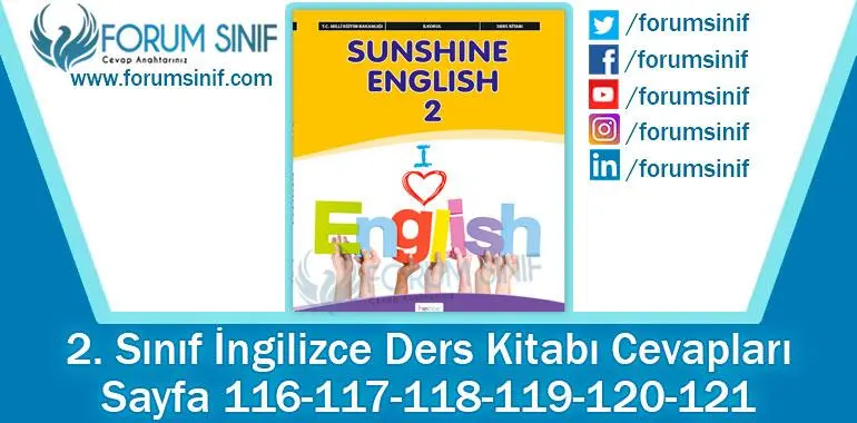 2. Sınıf İngilizce Ders Kitabı 116-117-118-119-120-121. Sayfa Cevapları Hecce Yayıncılık
