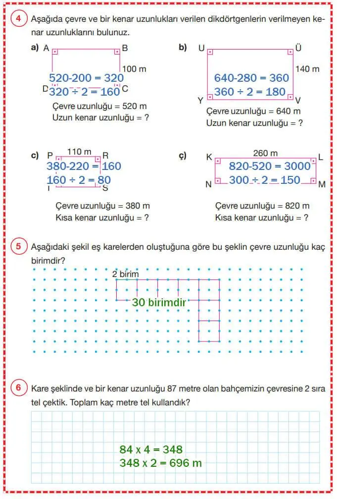 4. Sınıf Matematik Ders Kitabı Sayfa 240 Cevapları Pasifik Yayınları