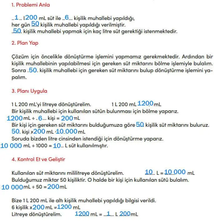 4. Sınıf Matematik Ders Kitabı Sayfa 288-289 Cevapları MEB Yayınları