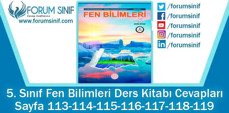 5. Sınıf Fen Bilimleri Ders Kitabı Sayfa 113-114-115-116-117-118-119. Cevapları MEB Yayınları 5. Sınıf Fen Bilimleri Ders Kitabı Sayfa 113-114-115-116-117-118-119. Cevapları MEB Yayınları