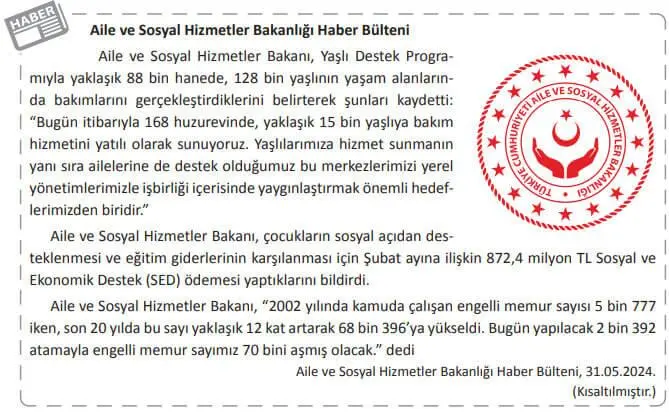 7. Sınıf Sosyal Bilgiler Ders Kitabı Sayfa 233 Cevapları Yıldırım Yayınları