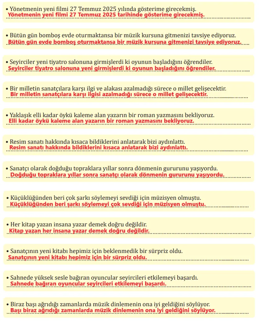 7. Sınıf Türkçe Ders Kitabı Sayfa 240 Cevapları MEB Yayınları