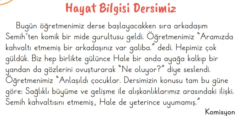 2. Sınıf Hayat Bilgisi Ders Kitabı Sayfa 48 Cevapları MEB Yayınları