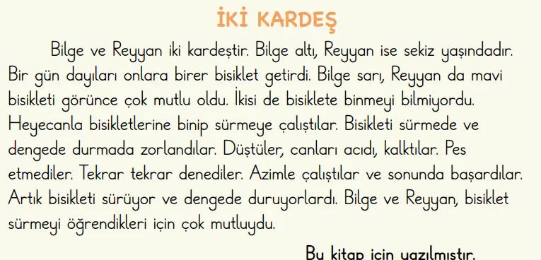 2. Sınıf Türkçe Ders Kitabı Sayfa 54 Cevapları MEB Yayınları