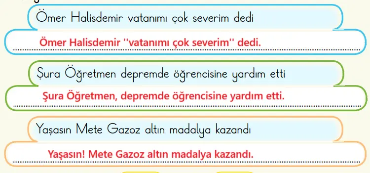 2. Sınıf Türkçe Ders Kitabı Sayfa 55 Cevapları MEB Yayınları