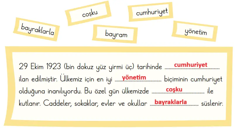 2. Sınıf Türkçe Ders Kitabı Sayfa 63 Cevapları MEB Yayınları1