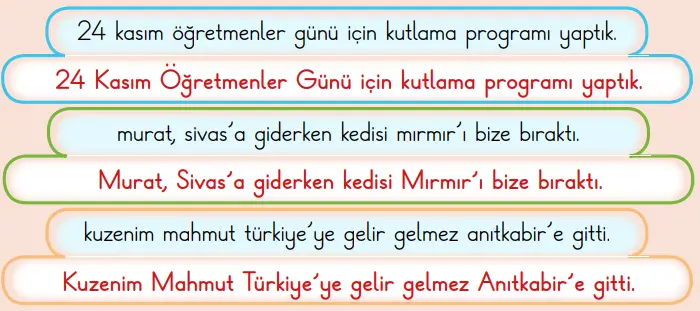 2. Sınıf Türkçe Ders Kitabı Sayfa 93 Cevapları MEB Yayınları