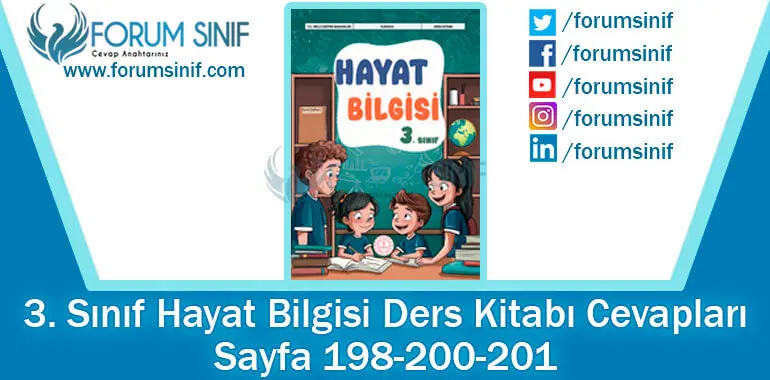 3. Sınıf Hayat Bilgisi Ders Kitabı Sayfa 198-200-201 Cevapları MEB Yayınları