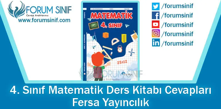 4. Sınıf Matematik Ders Kitabı Cevapları Fersa Yayıncılık