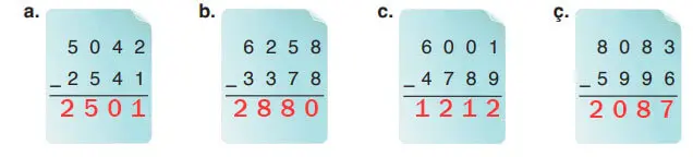 4. Sınıf Matematik Ders Kitabı Sayfa 44 Cevapları Fersa Yayıncılık
