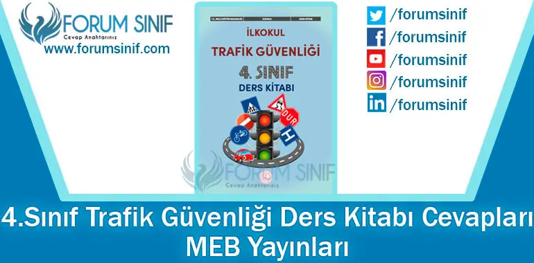 4. Sınıf Trafik Güvenliği Ders Kitabı Cevapları MEB Yayınları 2025