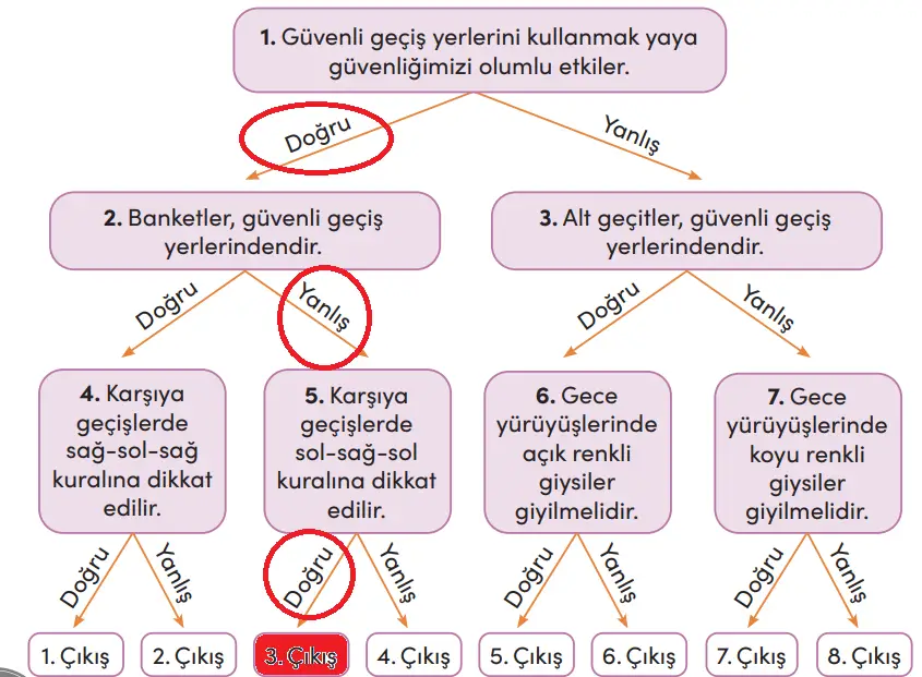 4. Sınıf Trafik Güvenliği Ders Kitabı Sayfa 24 Cevapları MEB Yayınları